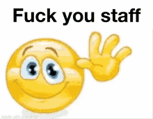 Fuck You Staff GIF - Fuck You Staff Waving GIFs
