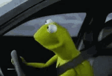 Drive Kermit GIF