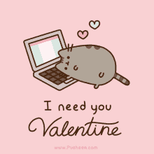 i need you valentine pusheen missing you miss you