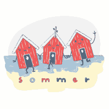 summer break denmark cute huts seaside sommer