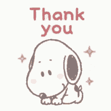 thank you snoopy peanuts bowing