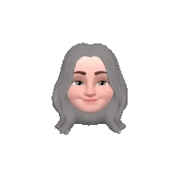 a cartoon woman with gray hair is blowing a kiss with her eyes closed