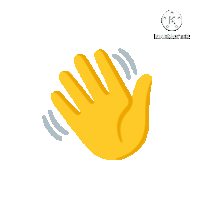 a yellow hand is waving in front of a clock that says " kamehameha " on it