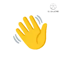 a yellow hand is waving in front of a clock that says " kamehameha " on it