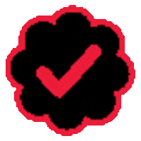 Red Black Verified Sticker