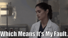 New Amsterdam Lauren Bloom GIF - New Amsterdam Lauren Bloom Which Means Its My Fault GIFs
