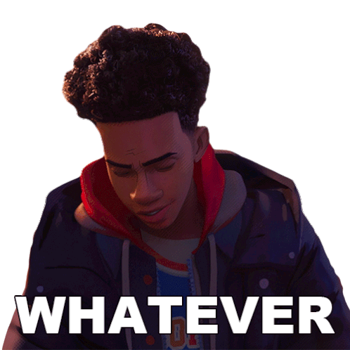 Whatever Miles Morales Sticker - Whatever Miles Morales Spider Man Across The Spider Verse Stickers