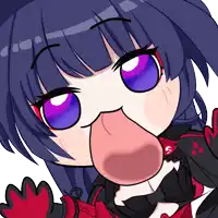 a cartoon drawing of a girl sticking her tongue out