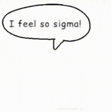 a picture of a girl with blue eyes and a speech bubble that says i feel so sigma .