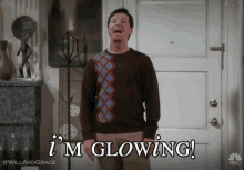 sean hayes jack mcfarland will and grace im glowing glow
