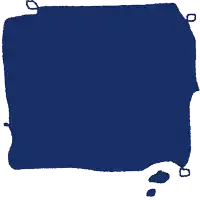 a blue square with a rope around it