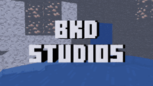 a logo for bhd studios is displayed in a pixel art style