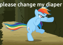 Diaper Rainbow Dash GIF - Diaper Rainbow Dash Nat Riel GIFs