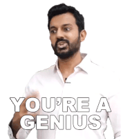 Youre A Genius Faisal Khan Sticker - Youre A Genius Faisal Khan Thats Brilliant Stickers