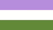a poster that says genderqueer pride forever on it