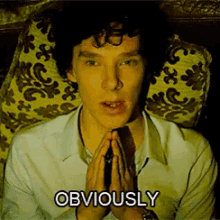 Obviously GIF - Sherlock Benedict Cumberbatch Praying GIFs