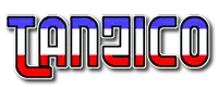 the word tampico is in red white and blue letters