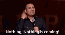 Russell Peters Nothing Is Coming GIF - Russell Peters Nothing Is Coming Red White And Brown GIFs
