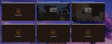 several screenshots of a video game called minecraft are shown on a computer screen