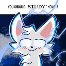 You Should Study Now Boykisser GIF - You Should Study Now Boykisser Lightning GIFs