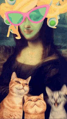 Monalisa Catlady GIF