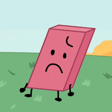 a cartoon character with a sad face on it