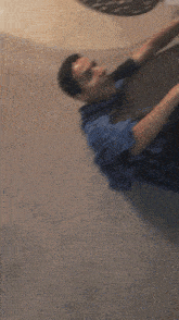 a blurry picture of a person laying on their back