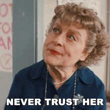 Never Trust Her Asst Principal Mcgee GIF - Never Trust Her Asst Principal Mcgee Grease Rise Of The Pink Ladies GIFs