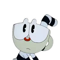 a cartoon character with a surprised look on its face