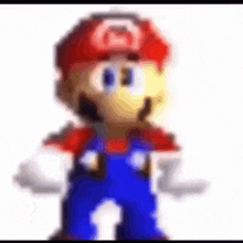 a pixelated image of mario from the video game super mario brothers .