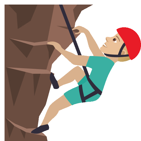 Man Climbing Joypixels Sticker - Man Climbing Joypixels Rock Climber Stickers