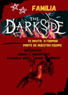 a poster for familia the darkside shows a dragon