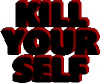 Kill Yourself Glowing Sticker - Kill Yourself Glowing Red Stickers