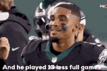 Jalen Hurts And He Played13less Full Games GIF - Jalen Hurts And He Played13less Full Games GIFs