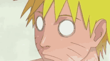 a close up of a cartoon character 's face with his eyes closed .