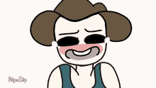 a cartoon of a man with tears in his eyes and the word flipa clip below him