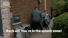 Back Up Youre In The Splash Zone Andrew Pham GIF - Back Up Youre In The Splash Zone Andrew Pham Run The Burbs GIFs