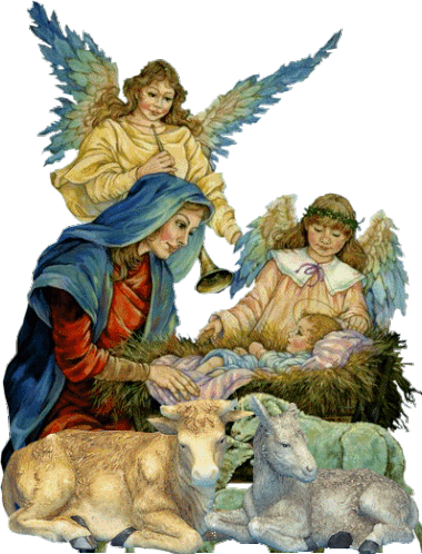 Birth Of Jesus Christmas Sticker - Birth Of Jesus Christmas Angel Stickers