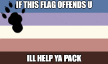 a picture of a flag with the words if this flag offends u ill help ya pack on it