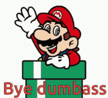 Bye Dumbass Mario GIF - Bye Dumbass Mario Im Out GIFs