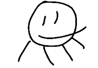 a black and white drawing of a person 's face with a smiley face