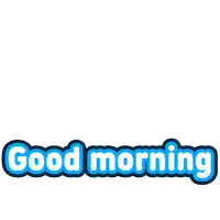 a sticker that says good morning with a sun behind it
