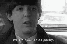 paul mccartney the beatles poetry we aint written no poetry