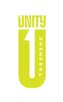 a logo for unity training with a yellow u on a white background