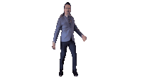a man in a suit and tie is dancing with his arms outstretched