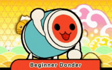 a picture of a beginner donder with a cartoon character