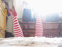 Leggo Striped Legs GIF