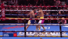 a boxing match between garcia and romero is shown
