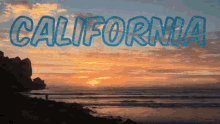 california beach sunset waves orange
