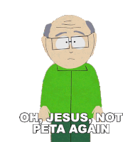 Oh Jesus Not Peta Again Herbert Garrison Sticker - Oh Jesus Not Peta Again Herbert Garrison South Park Stickers